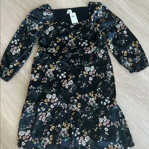 Abercrombie Girls Black/Gray Sundress with Bishop Sleeves